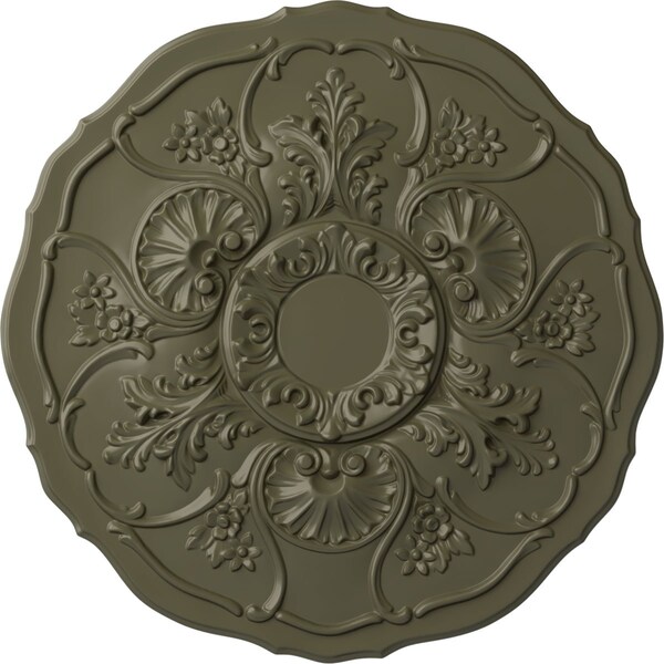 Ekena Millwork Cornelia Ceiling Medallion (Fits Canopies up to 4"), Hnd-Painted Painted Turtle, 22 1/2"OD x 1 1/2"P CM22CNPTF - main